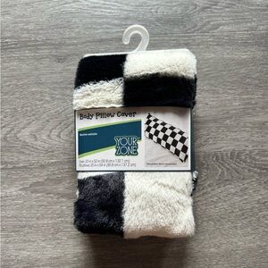 Checkerboard Print Body Pillow Cover